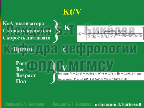 Факторы, определяющие дозу гемодиализа