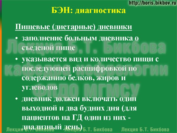 Пищевые (диетарные) дневники