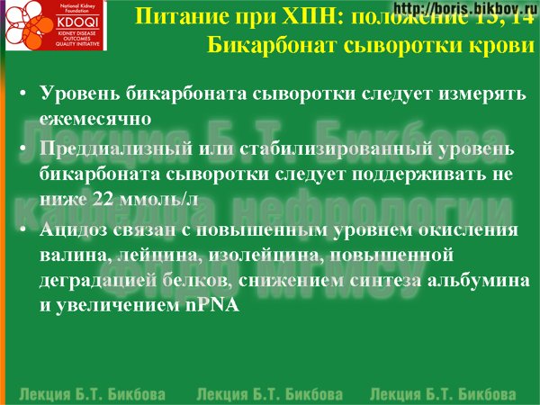 Бикарбонат сыворотки крови