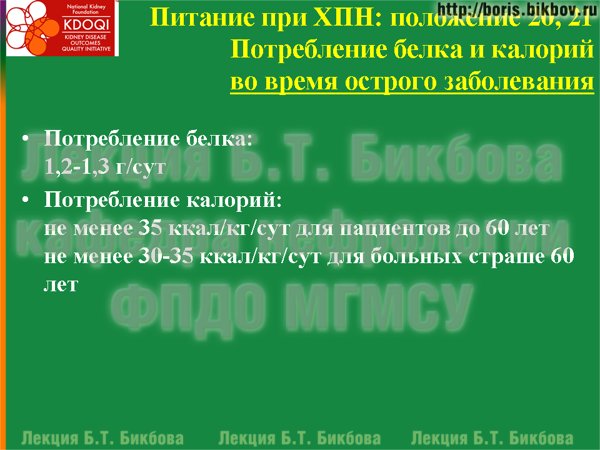 Потребление белка и калорий во время острого заболевания