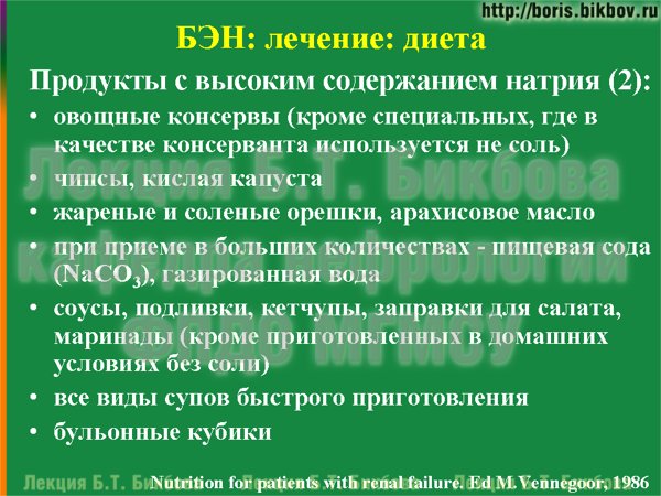 Продукты с высоким содержанием натрия - продолжение