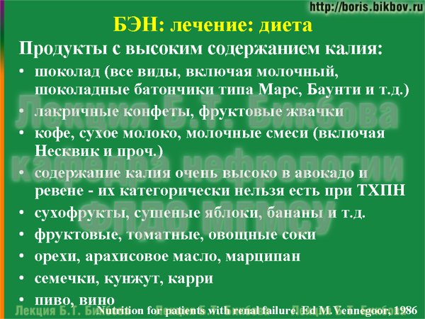 Продукты с высоким содержанием калия