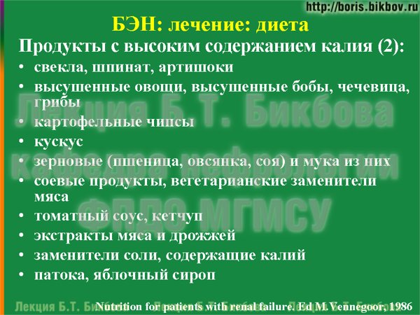 Продукты с высоким содержанием калия продолжение
