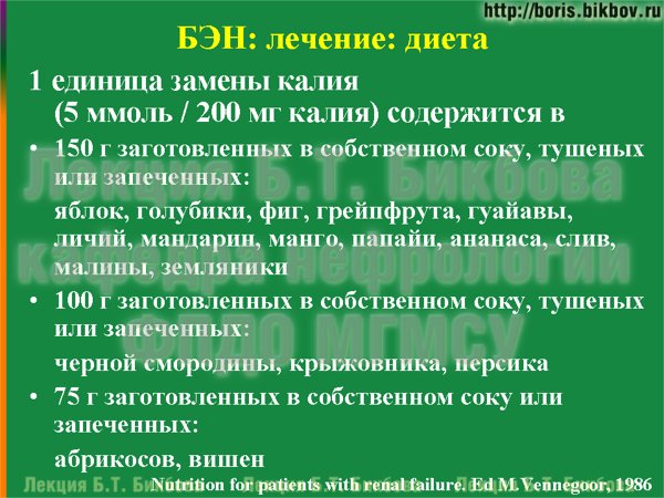 1 единица замены калия (5 ммоль / 200 мг калия) содержится в
