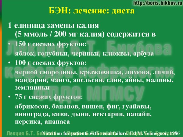 1 единица замены калия (5 ммоль / 200 мг калия) содержится в