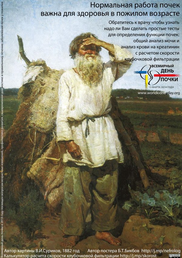 Всемирный день почки 2014 года - здоровье почек и старение